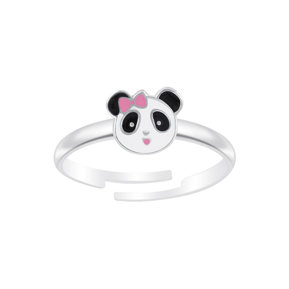 Wholesale Sterling Silver Panda Adjustable Ring - JD6996