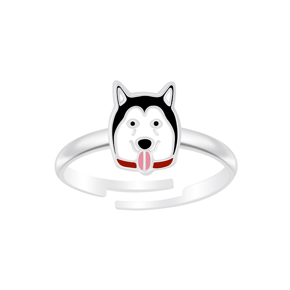 Wholesale Sterling Silver Dog Adjustable Ring - JD6995