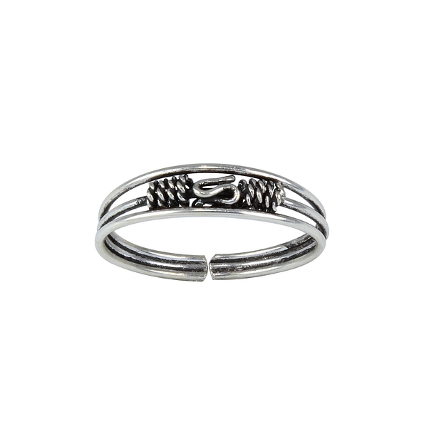 Wholesale Sterling Silver Bali Adjustable Toe Ring - JD1632