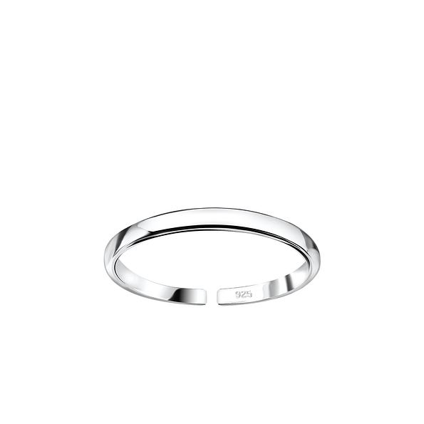 Wholesale Sterling Silver Band Adjustable Toe Ring - JD1642