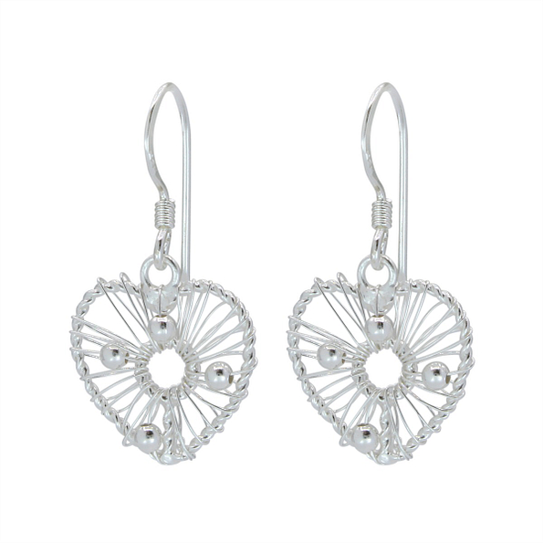 Wholesale Sterling Silver Heart Earrings - JD1379