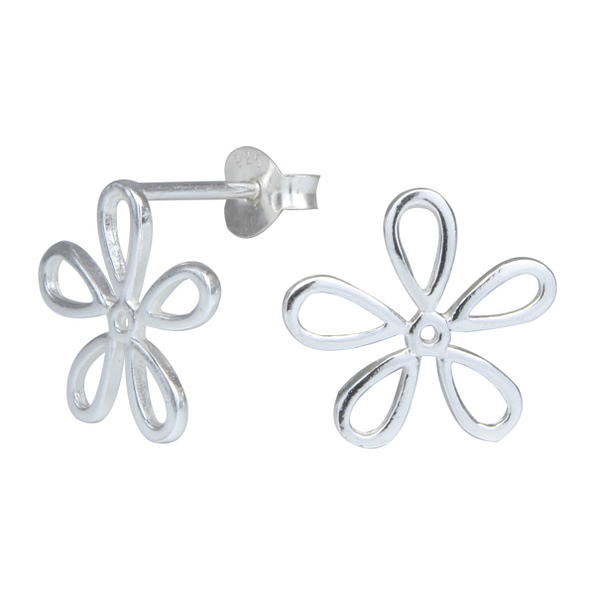 Wholesale Sterling Silver Flower Ear Studs - JD1211
