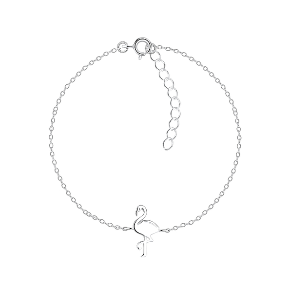 Wholesale Sterling Silver Flamingo Bracelet - JD10713