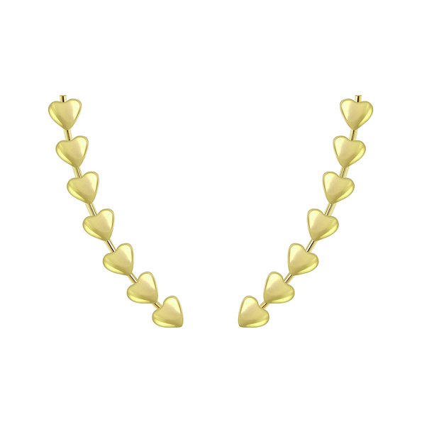 Wholesale Sterling Silver Heart Ear Climbers - JD4285