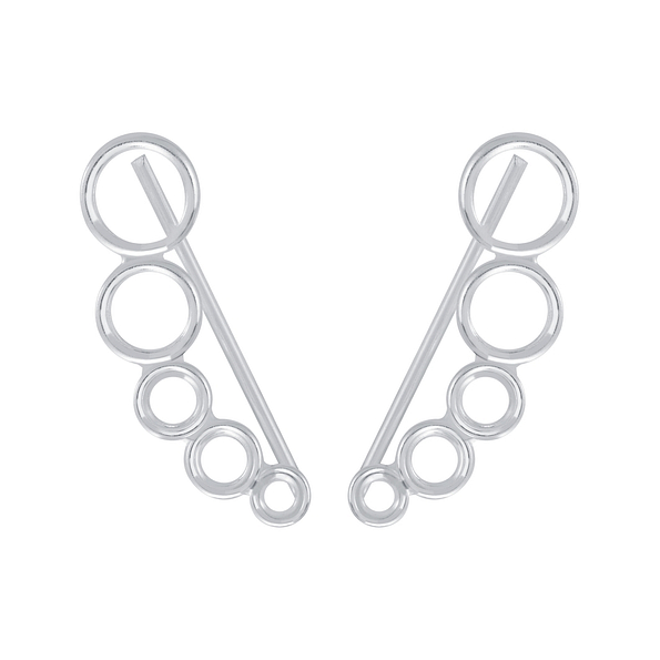 Wholesale Sterling Silver Circle Ear Climbers - JD2784