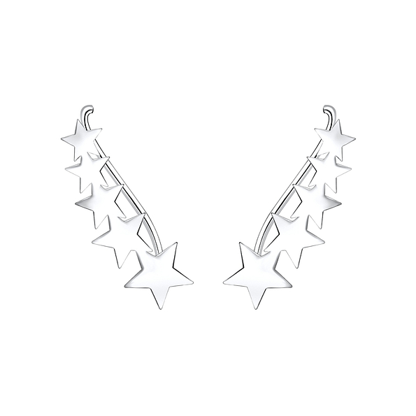Wholesale Sterling Silver Star Ear Climbers - JD2786