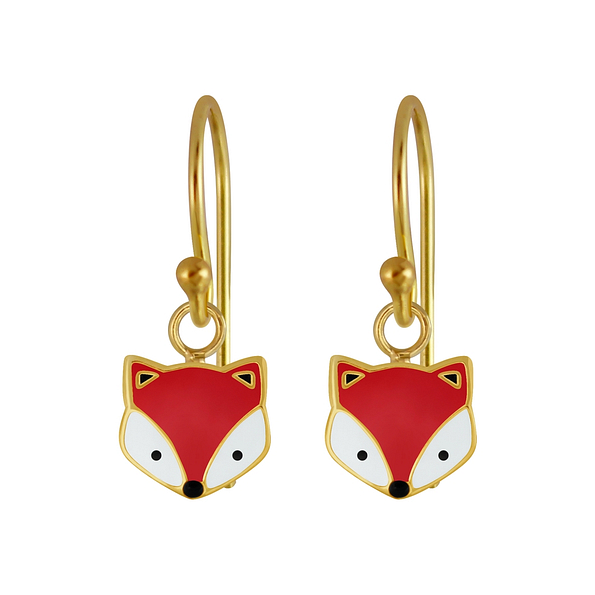 Wholesale Sterling Silver Fox Earrings - JD2941