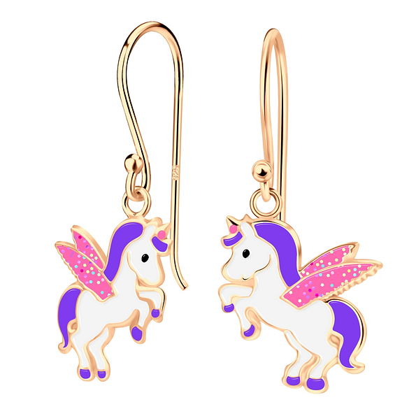 Wholesale Sterling Silver Unicorn Earrings - JD4008