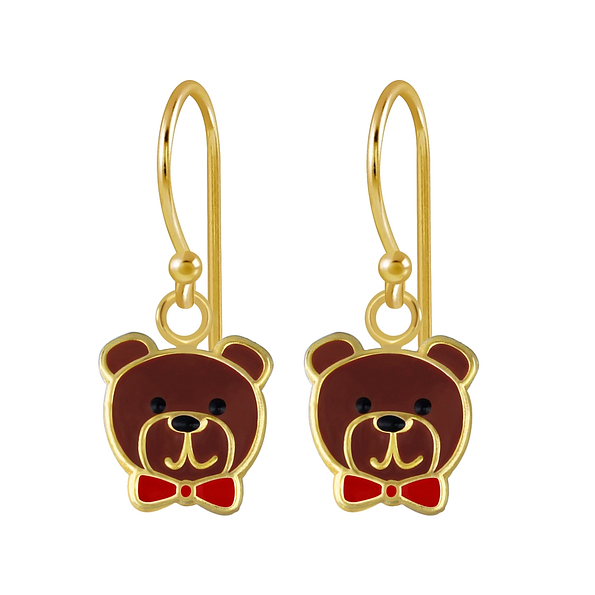 Wholesale Sterling Silver Bear Earrings - JD2737