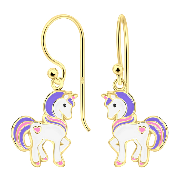 Wholesale Sterling Silver Unicorn Earrings - JD4799