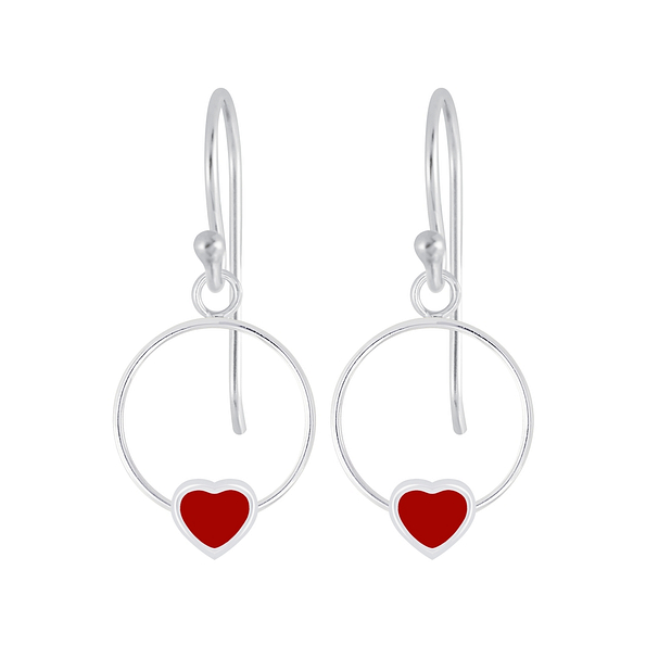 Wholesale Sterling Silver Heart Wire Earrings - JD5836