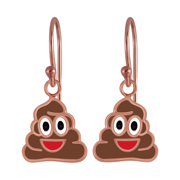 Wholesale Sterling Silver Smiling Poo Earrings - JD3779