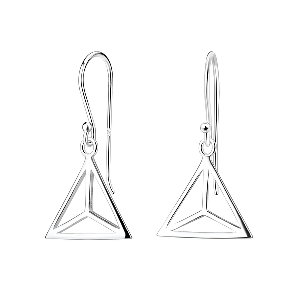 Wholesale Sterling Silver Triangle Earrings - JD4536