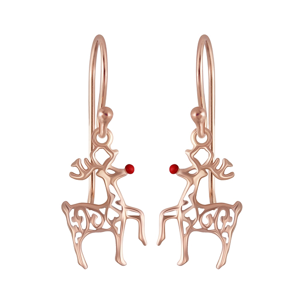 Wholesale Sterling Silver Reindeer Earrings - JD5160