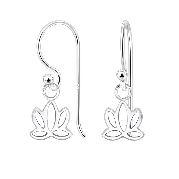 Wholesale Sterling Silver Lotus Flower Earrings - JD3833