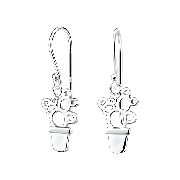 Wholesale Sterling Silver Cactus Earrings - JD10690