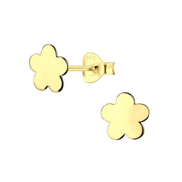 Wholesale Sterling Silver Flower Ear Studs - JD4838