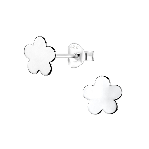 Wholesale Sterling Silver Flower Ear Studs - JD4907