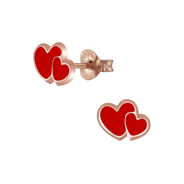 Wholesale Sterling Silver Heart Ear Studs - JD5876