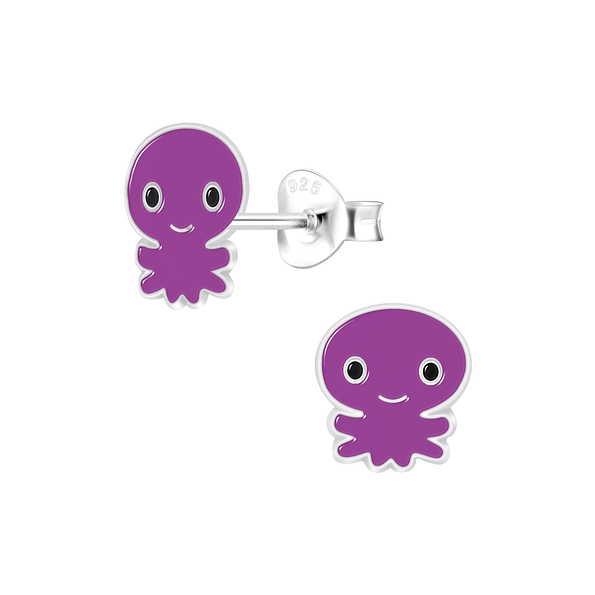 Wholesale Sterling Silver Octopus Ear Studs - JD5934