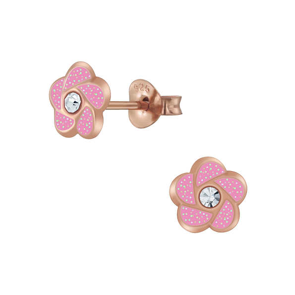 Wholesale Sterling Silver Flower Ear Studs - JD5983