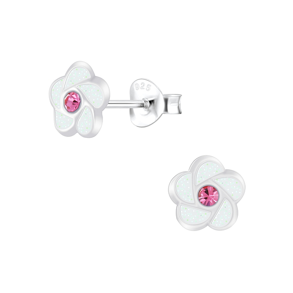 Wholesale Sterling Silver Flower Ear Studs - JD5989