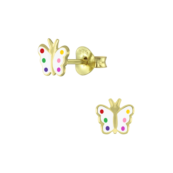 Wholesale Sterling Silver Butterfly Ear Studs - JD6102