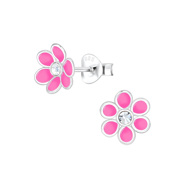 Wholesale Sterling Silver Flower Ear Studs - JD1825