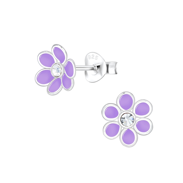 Wholesale Sterling Silver Flower Ear Studs - JD1826