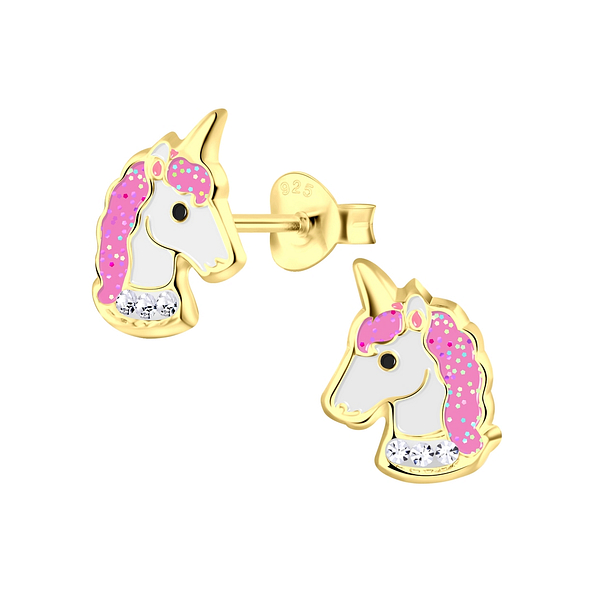 Wholesale Sterling Silver Unicorn Ear Studs - JD4119