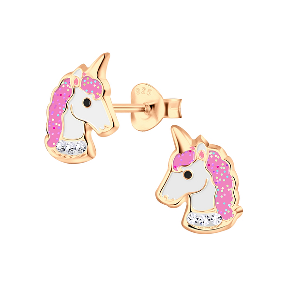 Wholesale Sterling Silver Unicorn Ear Studs - JD4116