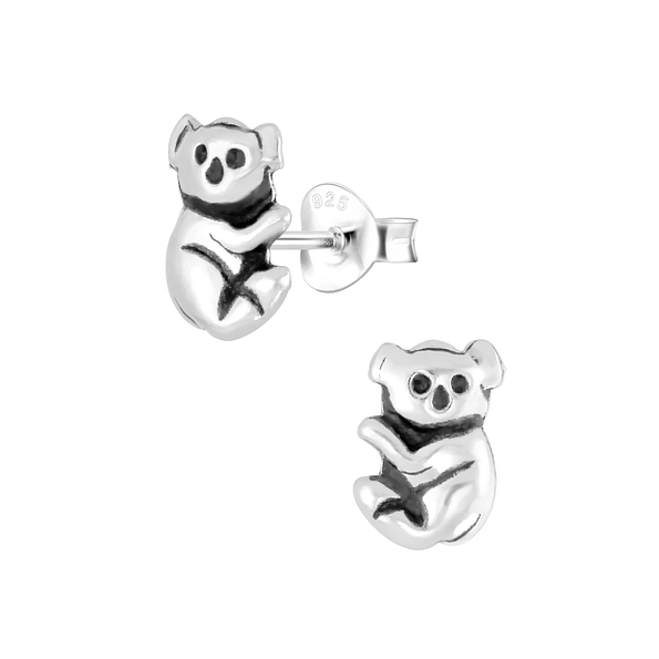 Wholesale Sterling Silver Koala Bear Ear Studs - JD2929