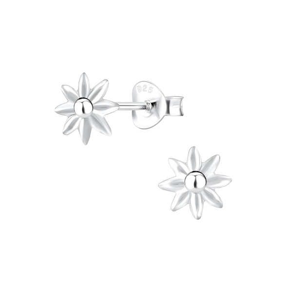 Wholesale Sterling Silver Flower Ear Studs - JD2678