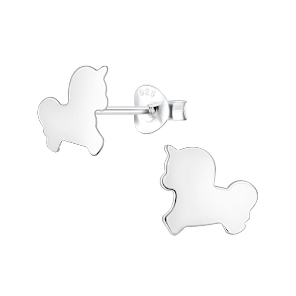 Wholesale Sterling Silver Unicorn Ear Studs - JD3903