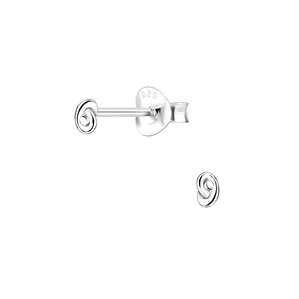 Wholesale Sterling Silver Knot Ear Studs - JD4966