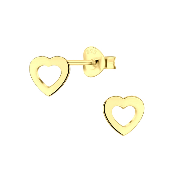 Wholesale Sterling Silver Heart Ear Studs - JD4722