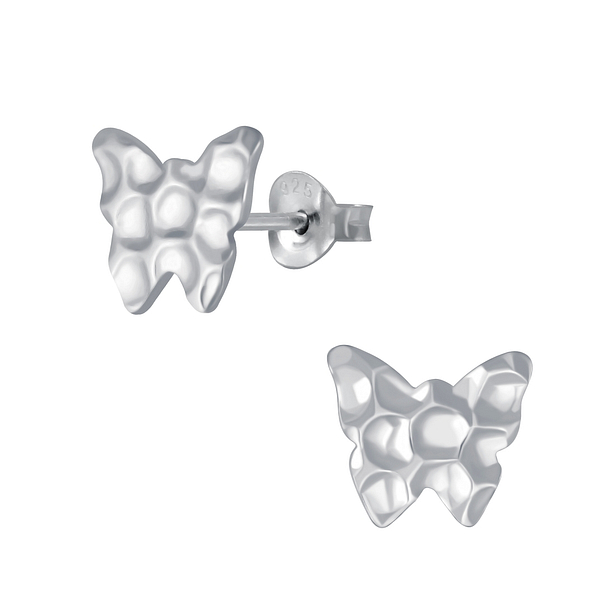 Wholesale Sterling Silver Butterfly Ear Studs - JD4390