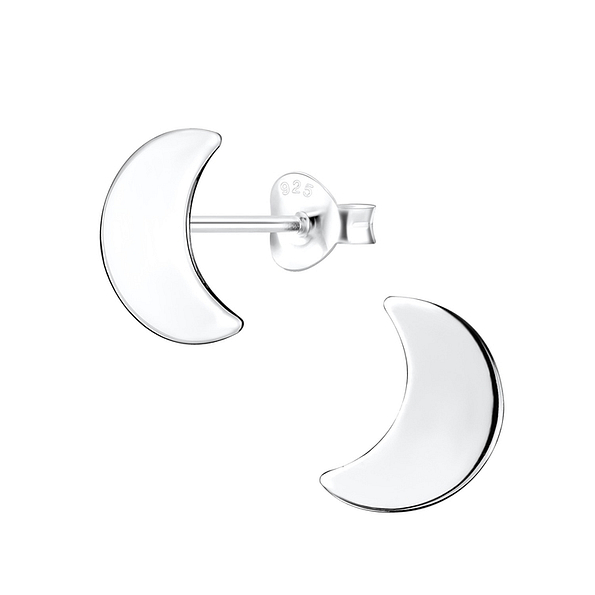 Wholesale Sterling Silver Moon Ear Studs - JD4915