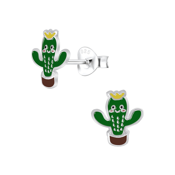 Wholesale Sterling Silver Cactus Ear Studs - JD5128