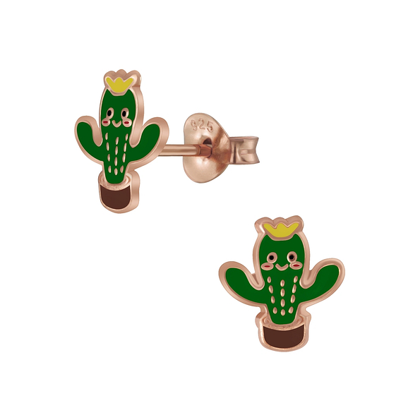 Wholesale Sterling Silver Cactus Ear Studs - JD5129