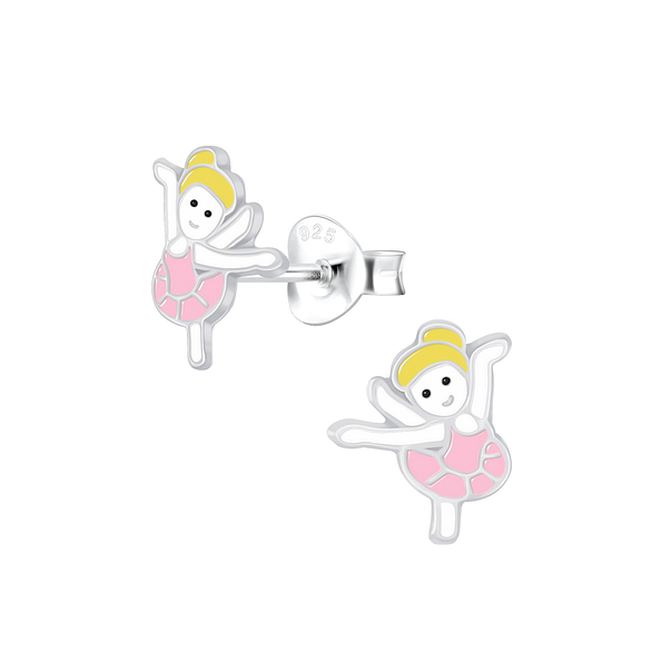 Wholesale Sterling Silver Ballerina Ear Studs - JD4256