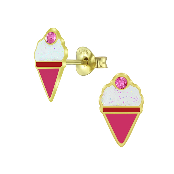 Wholesale Sterling Silver Ice Cream Ear Studs - JD5995