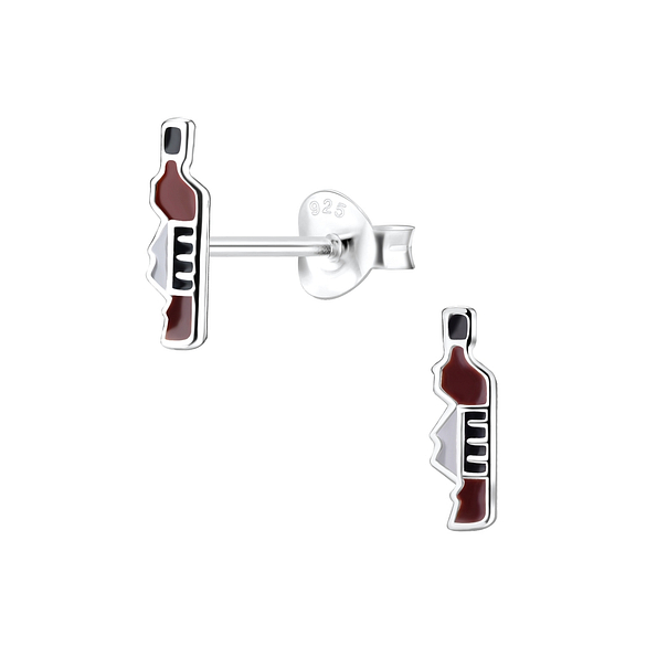 Wholesale Sterling Silver Liquor bottles Ear Studs - JD5889