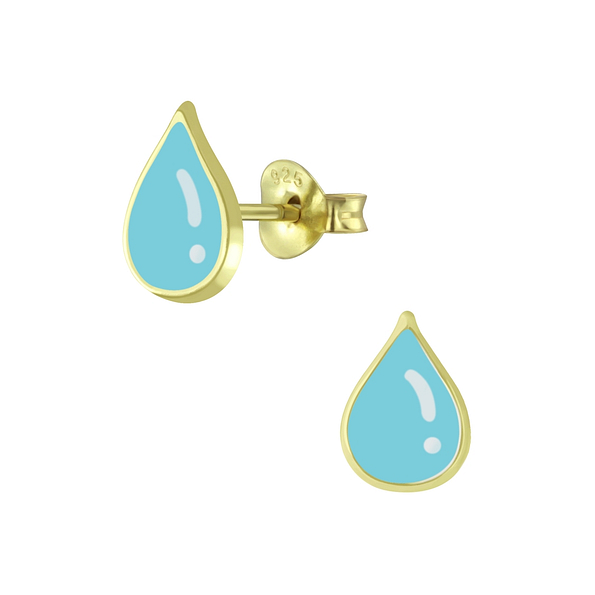 Wholesale Sterling Silver Tear Drop Ear Studs - JD5841