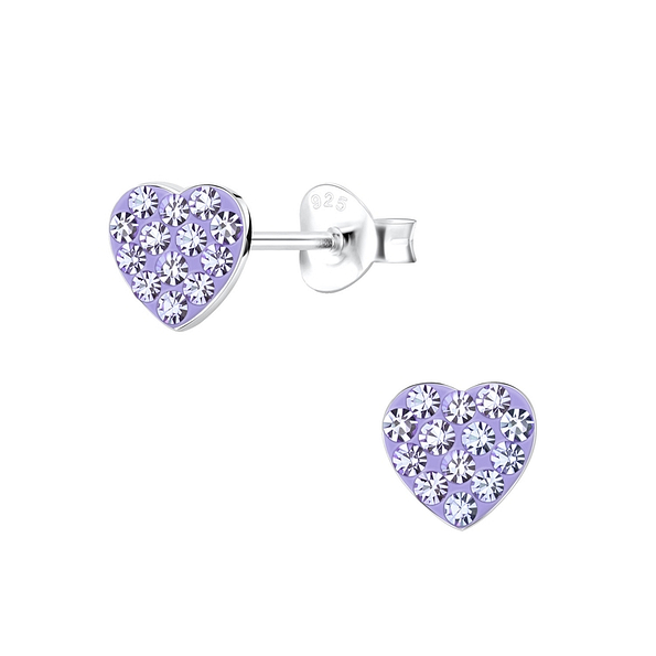 Wholesale Sterling Silver Heart Ear Studs - JD10734