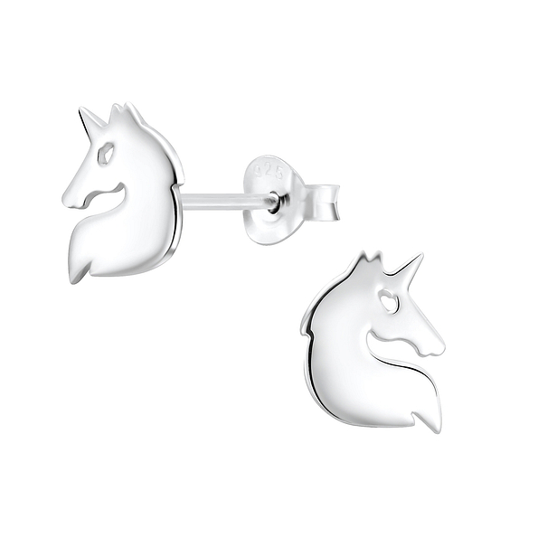 Wholesale Sterling Silver Unicorn Ear Studs - JD5026