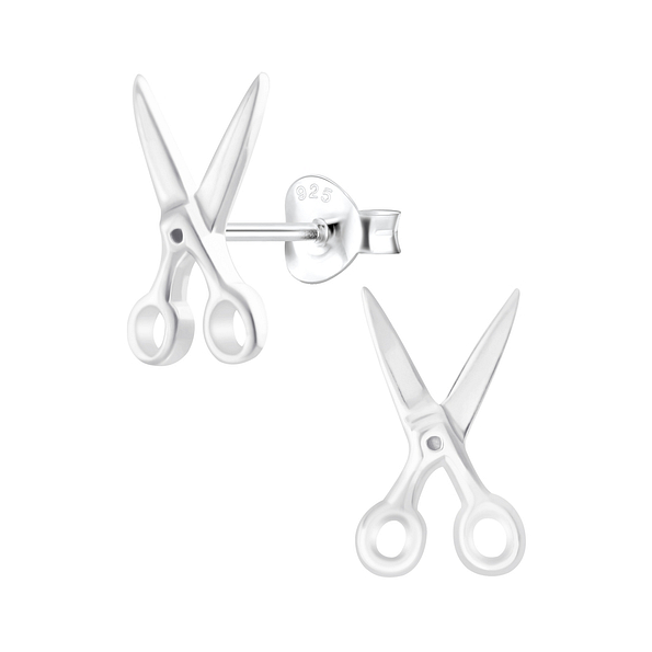 Wholesale Sterling Silver Scissors Ear Studs - JD4368