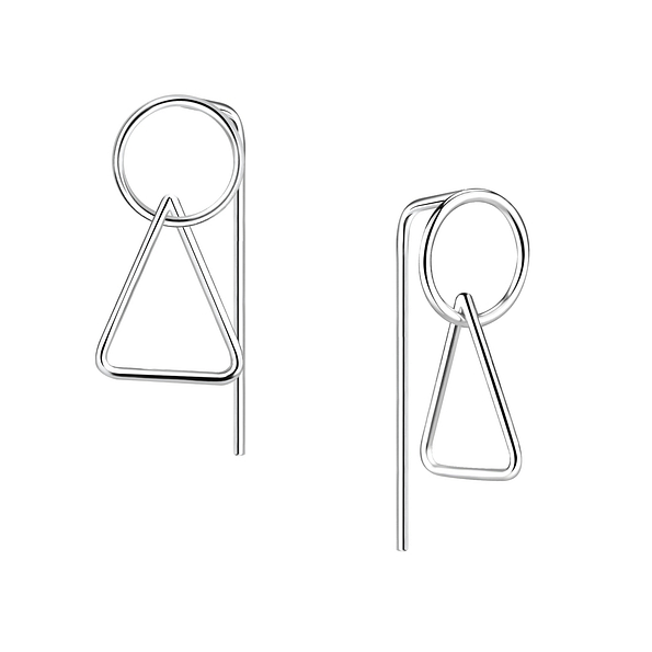 Wholesale Sterling Silver Geometric Earrings - JD5375