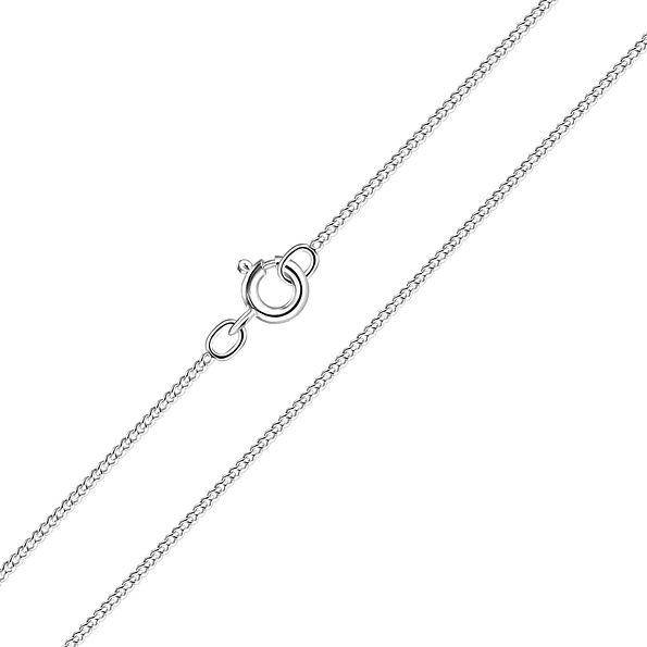 Silver JD | 45cm Sterling Silver Curb Chain – JD3601