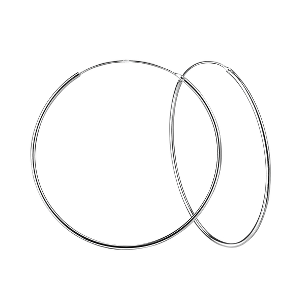 Wholesale 70mm Sterling Silver Ear Hoops - JD4468